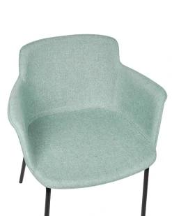 Set di 2 sedie da pranzo BELFIELD Tessuto Verde menta