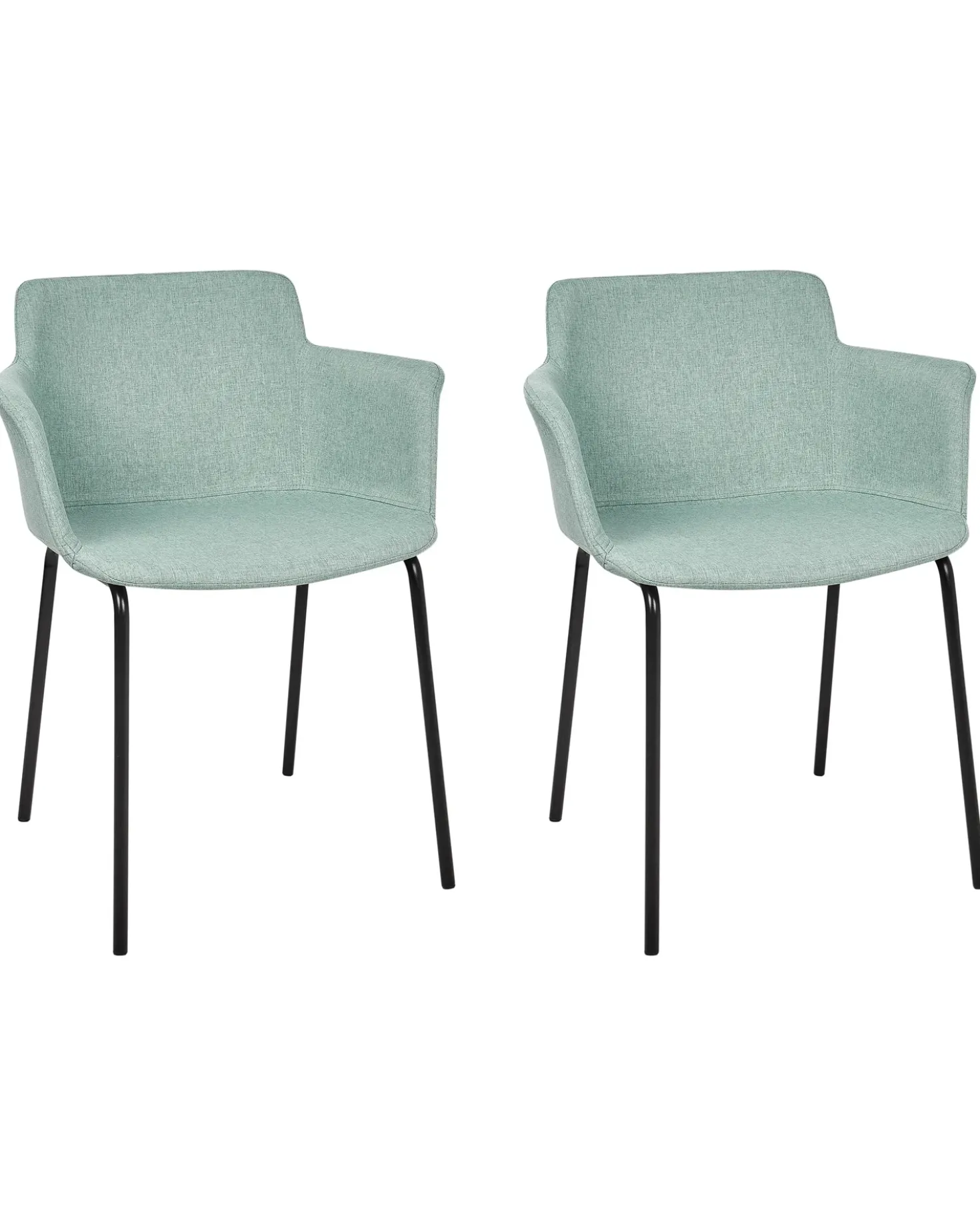 Set di 2 sedie da pranzo BELFIELD Tessuto Verde menta
