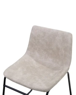 Set di 2 sedie da pranzo BATAVIA Tessuto Beige