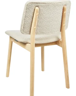 Set di 2 sedie da pranzo BLANE Bouclé Marrone chiaro/Bianco