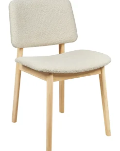 Set di 2 sedie da pranzo BLANE Bouclé Marrone chiaro/Bianco