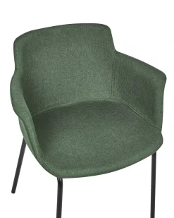 Set di 2 sedie da pranzo BELFIELD Tessuto Verde