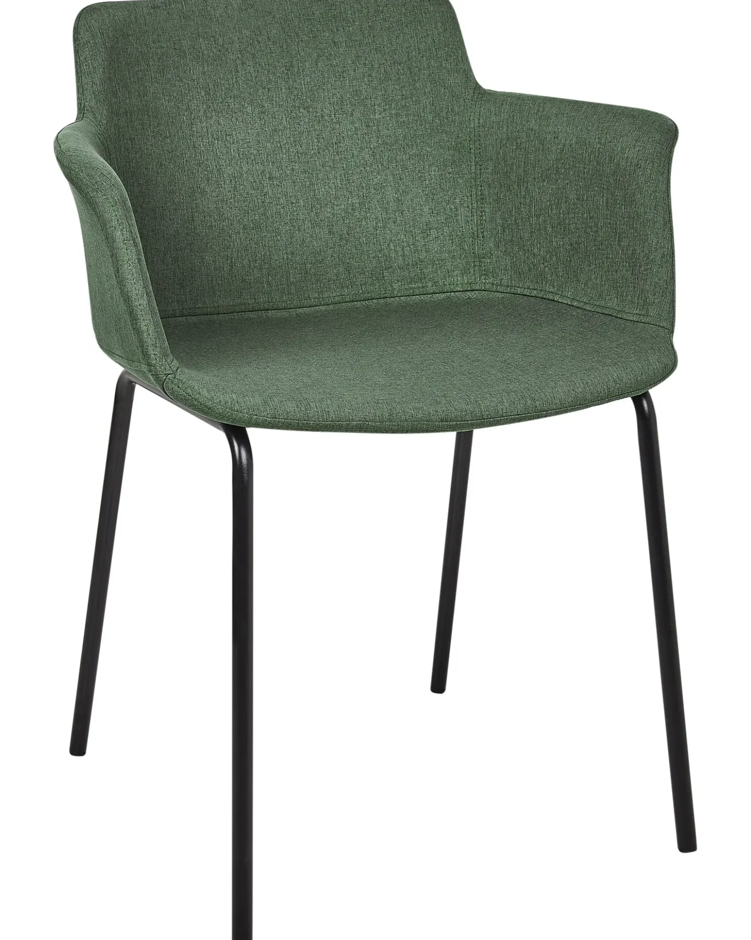 Set di 2 sedie da pranzo BELFIELD Tessuto Verde