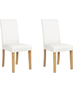 Set di 2 sedie da pranzo BROADWAY Pelle sintetica Bianco