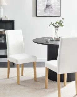 Set di 2 sedie da pranzo BROADWAY Pelle sintetica Bianco