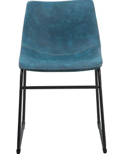 Set di 2 sedie da pranzo BATAVIA Tessuto Blu oltremare