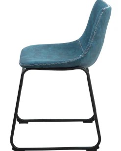 Set di 2 sedie da pranzo BATAVIA Tessuto Blu oltremare