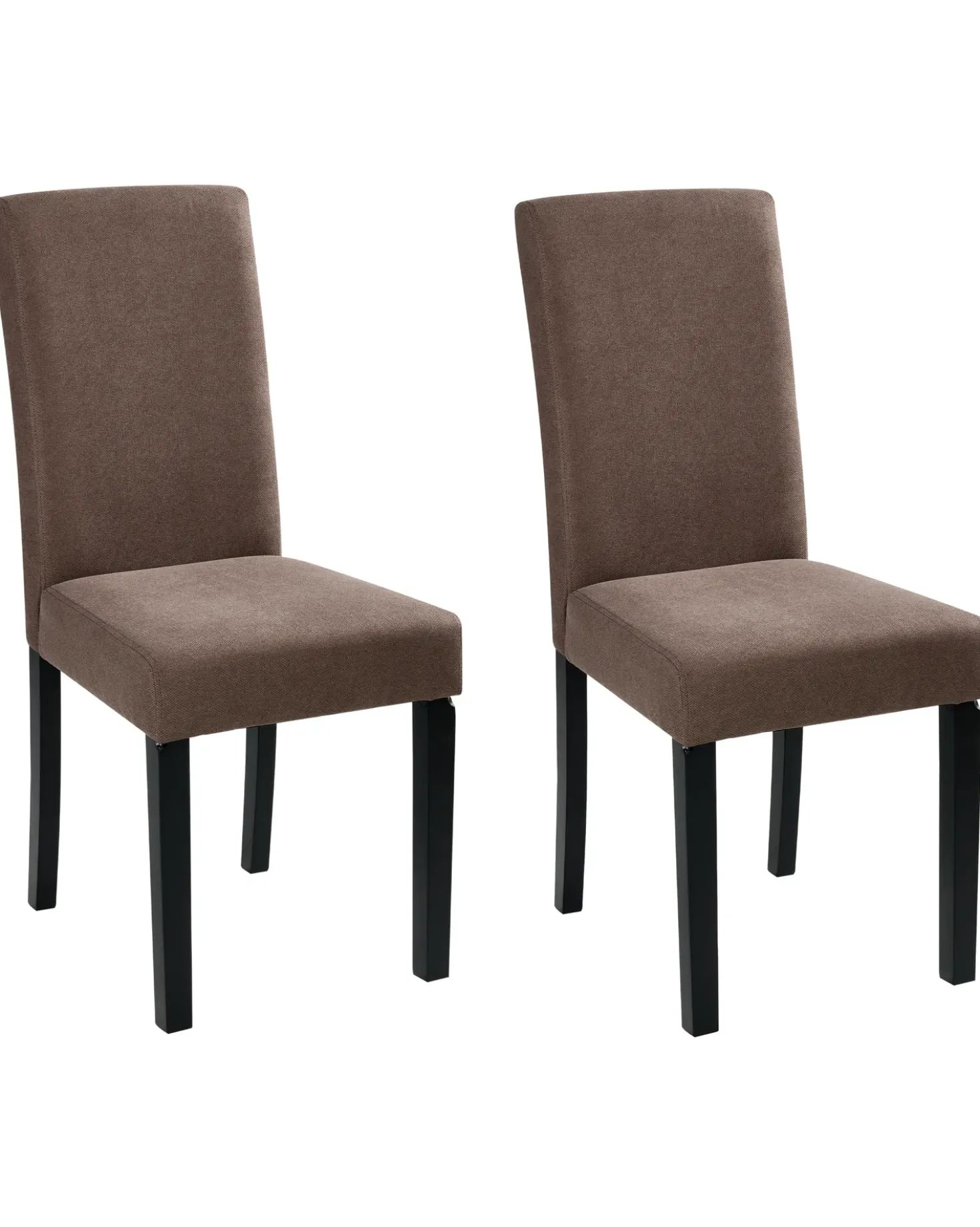 Set di 2 sedie da pranzo BROADWAY Tessuto Marrone