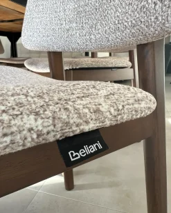 Set di 2 sedie da pranzo BLANE Bouclé Marrone scuro/Tortora