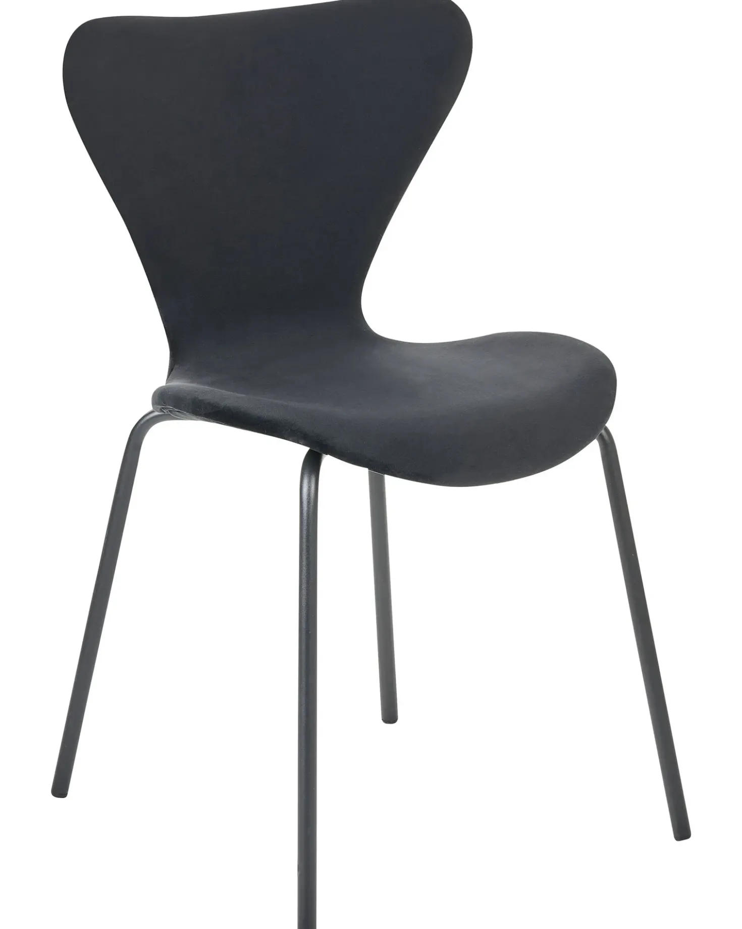 Set di 2 sedie da pranzo BOONVILLE Velluto Nero