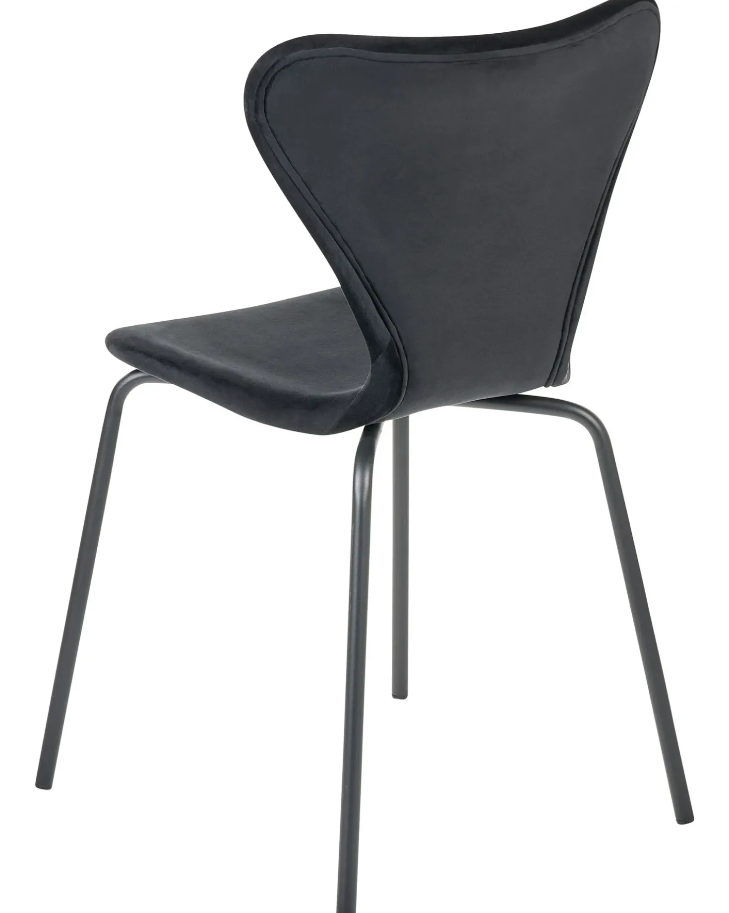 Set di 2 sedie da pranzo BOONVILLE Velluto Nero