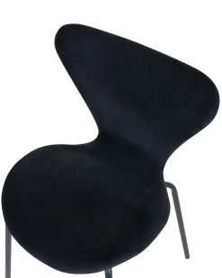 Set di 2 sedie da pranzo BOONVILLE Velluto Nero