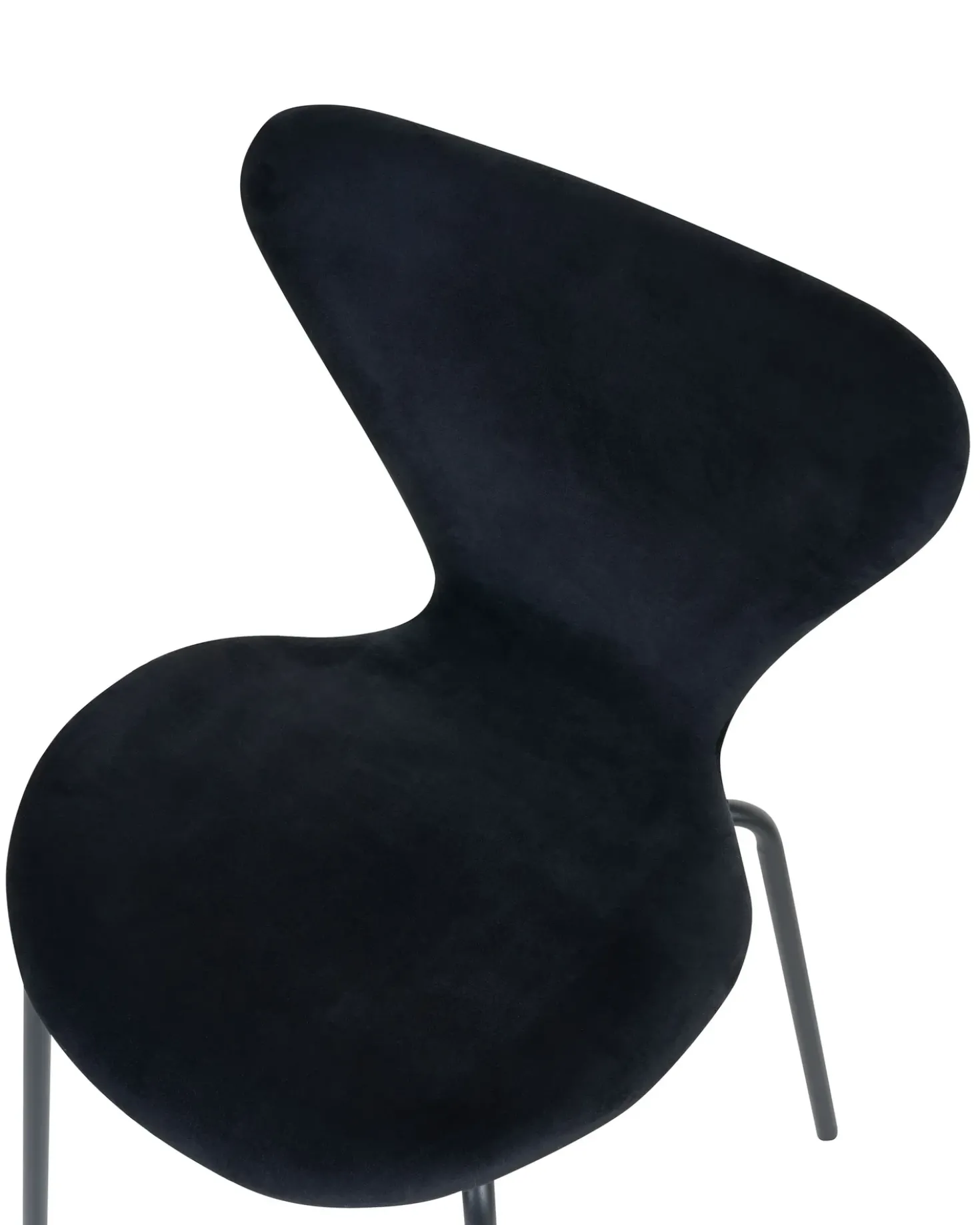 Set di 2 sedie da pranzo BOONVILLE Velluto Nero