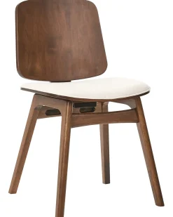 Set di 2 sedie da pranzo CHARLESTON Legno Marrone/Beige chiaro
