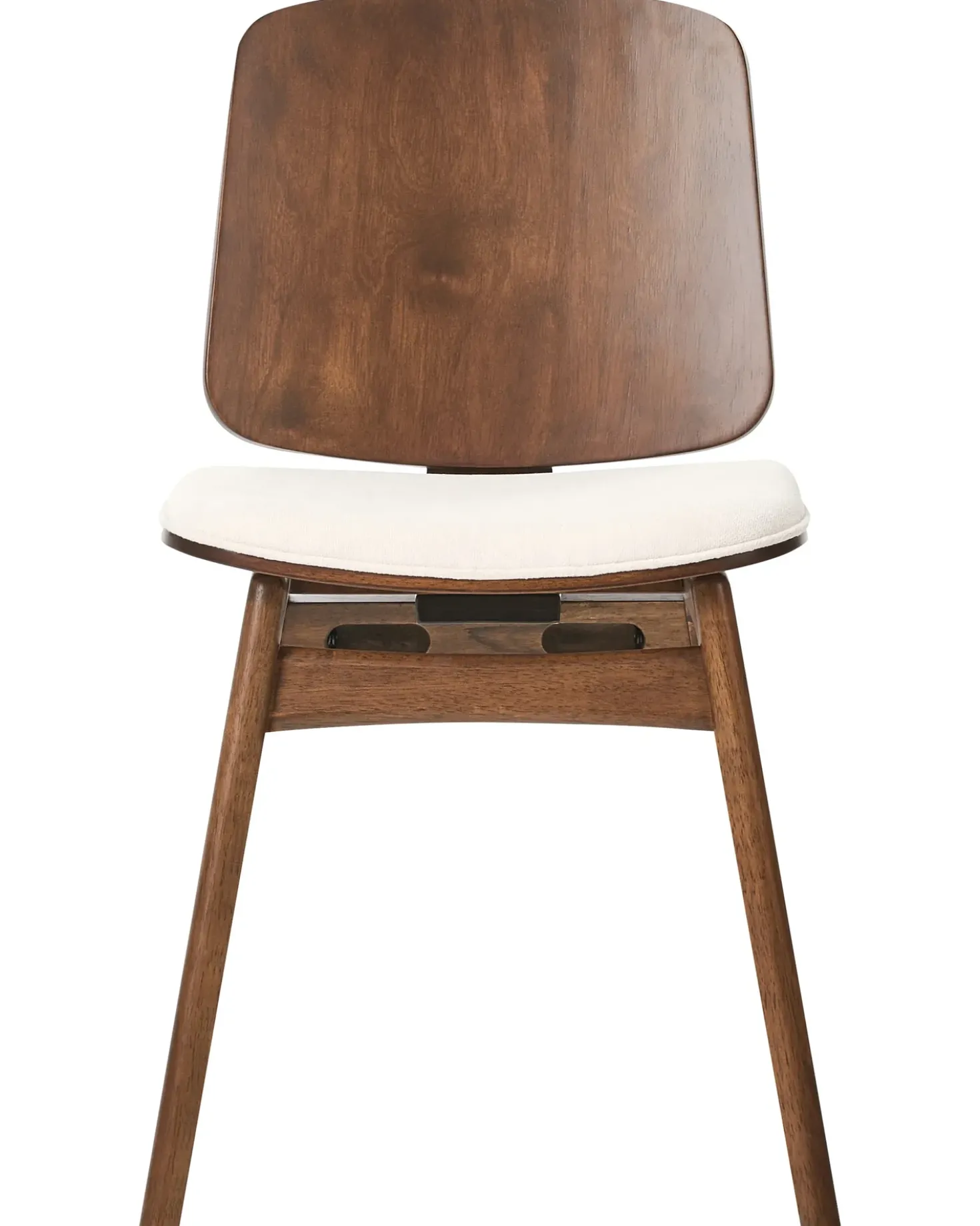 Set di 2 sedie da pranzo CHARLESTON Legno Marrone/Beige chiaro