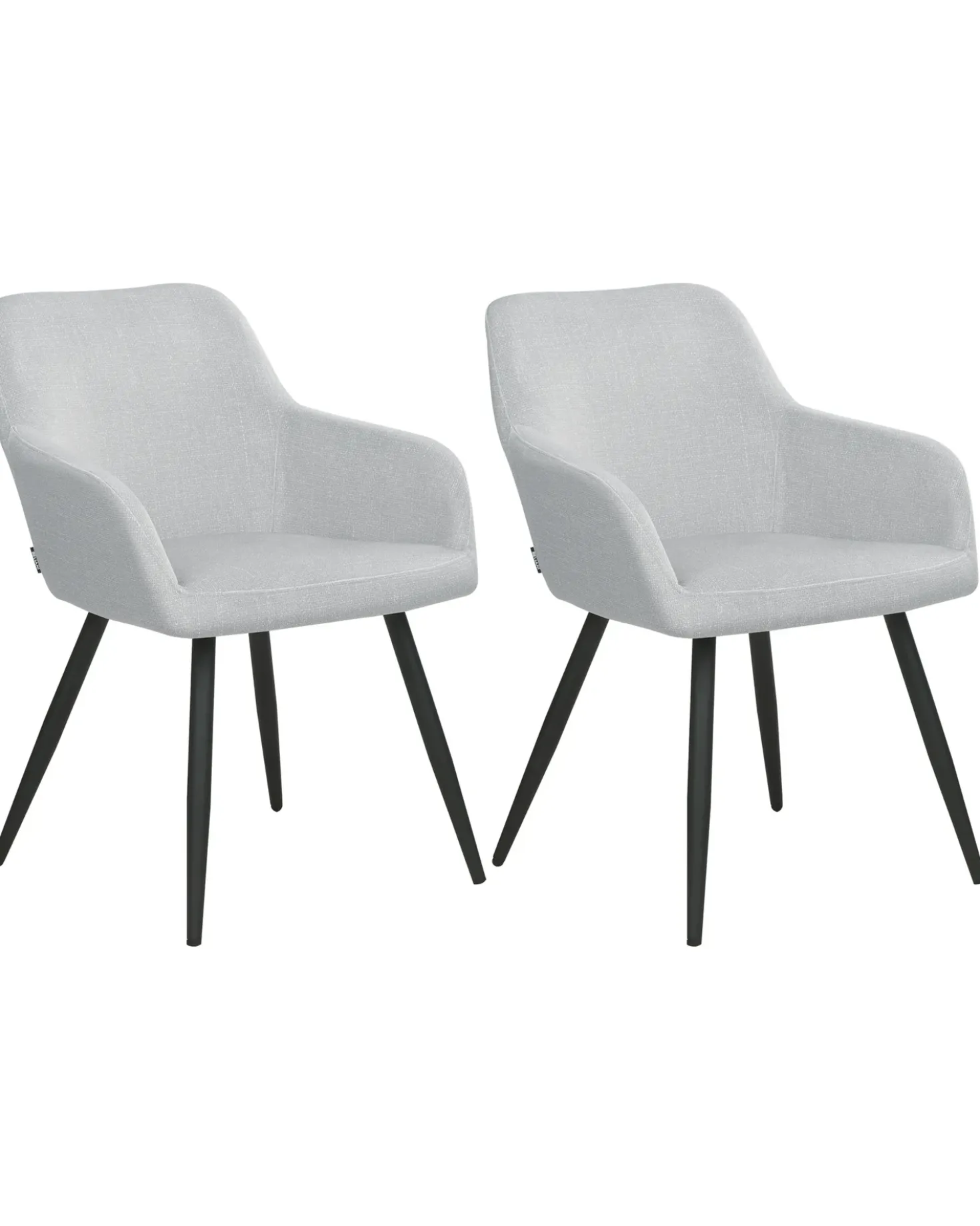 Set di 2 sedie da pranzo CASMALIA Velluto Grigio chiaro