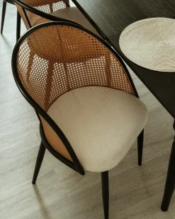 Set di 2 sedie da pranzo CORNELL Metallo Nero