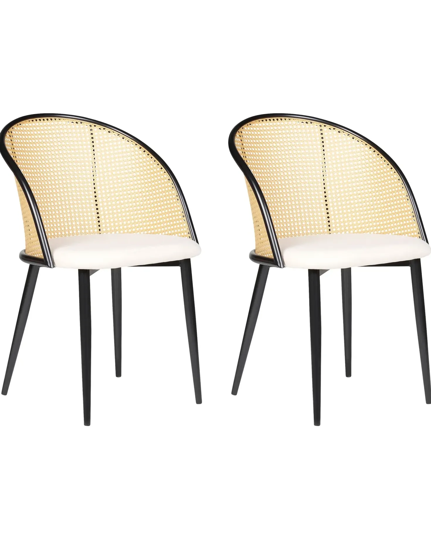Set di 2 sedie da pranzo CORNELL Metallo Nero