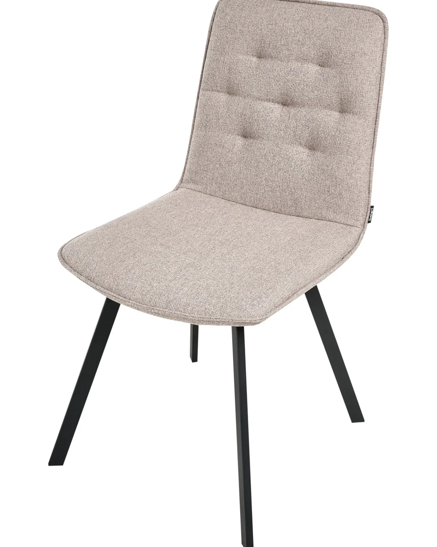 Set di 2 sedie da pranzo CARVER Tessuto Marrone chiaro