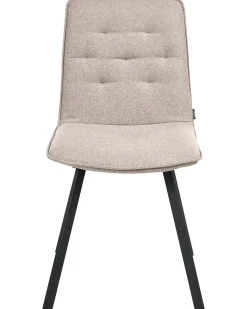 Set di 2 sedie da pranzo CARVER Tessuto Marrone chiaro