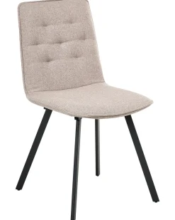 Set di 2 sedie da pranzo CARVER Tessuto Marrone chiaro