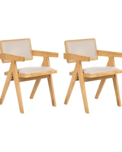 Set di 2 sedie da pranzo CARMODY Legno Marrone chiaro