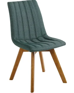 Set di 2 sedie da pranzo CALGARY Tessuto Verde scuro