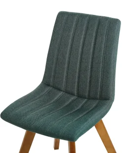 Set di 2 sedie da pranzo CALGARY Tessuto Verde scuro