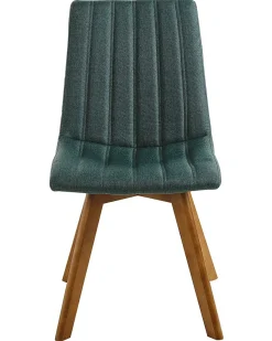 Set di 2 sedie da pranzo CALGARY Tessuto Verde scuro
