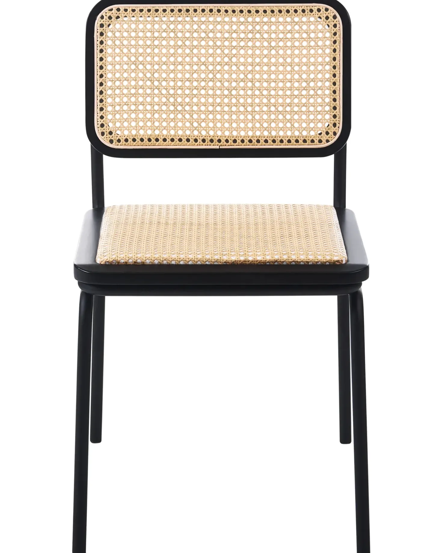 Set di 2 sedie da pranzo CORVALLIS Rattan sintetico (PE) Nero
