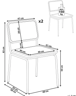 Set di 2 sedie da pranzo CORVALLIS Rattan sintetico (PE) Nero