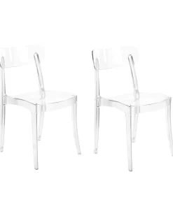 Set di 2 sedie da pranzo COVINGTON Trasparente