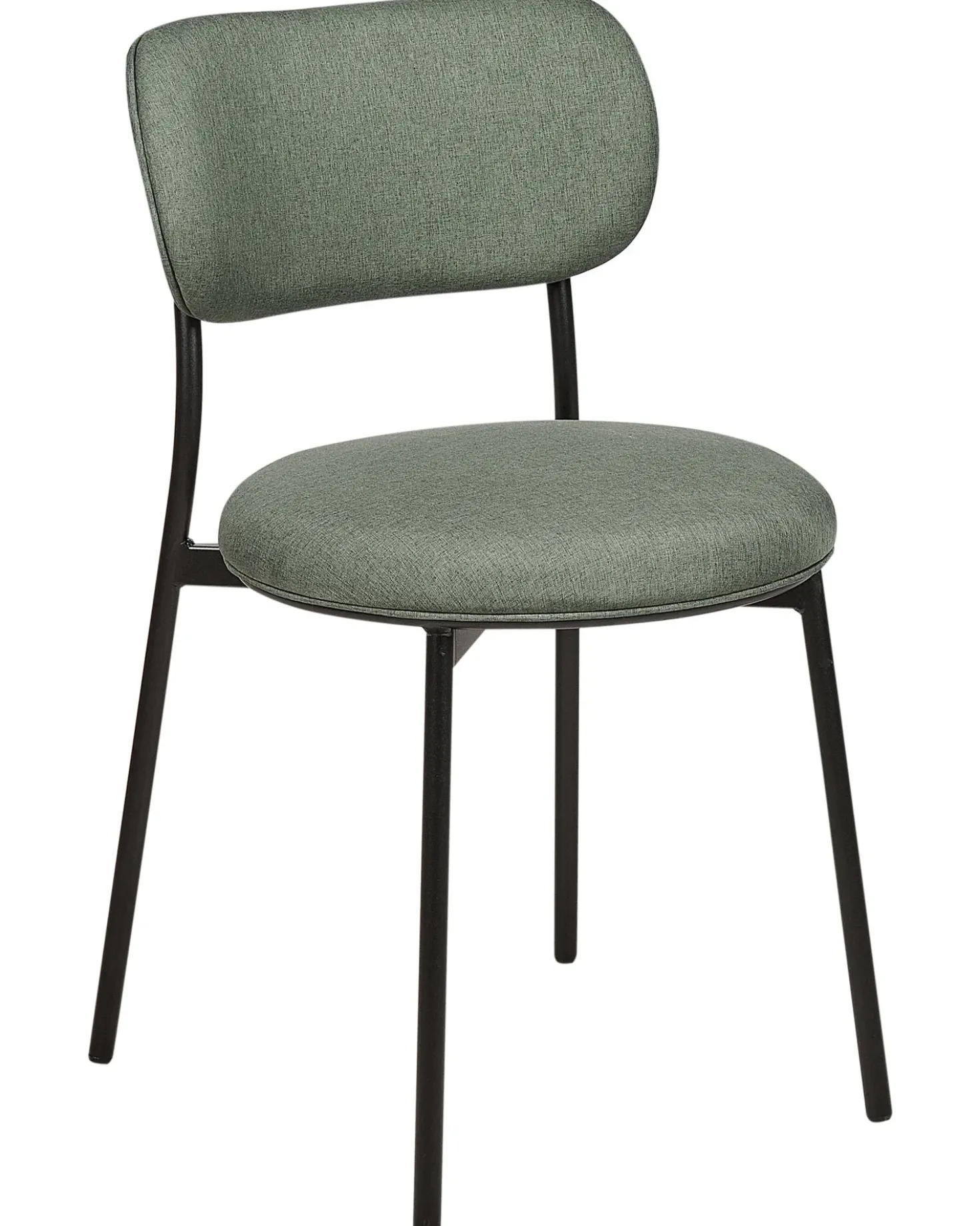 Set di 2 sedie da pranzo CASEY Tessuto Verde scuro