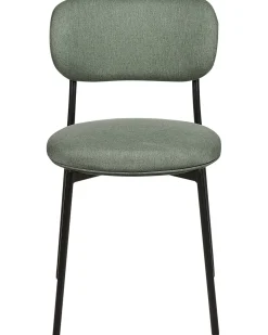 Set di 2 sedie da pranzo CASEY Tessuto Verde scuro