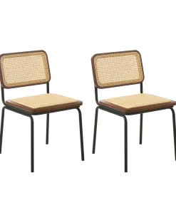 Set di 2 sedie da pranzo CORVALLIS Rattan sintetico (PE) Marrone
