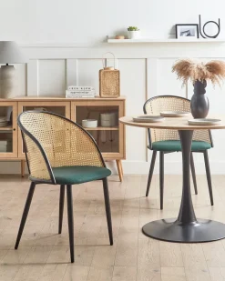 Set di 2 sedie da pranzo CORNELL Metallo Verde