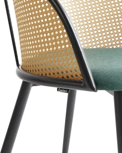 Set di 2 sedie da pranzo CORNELL Metallo Verde