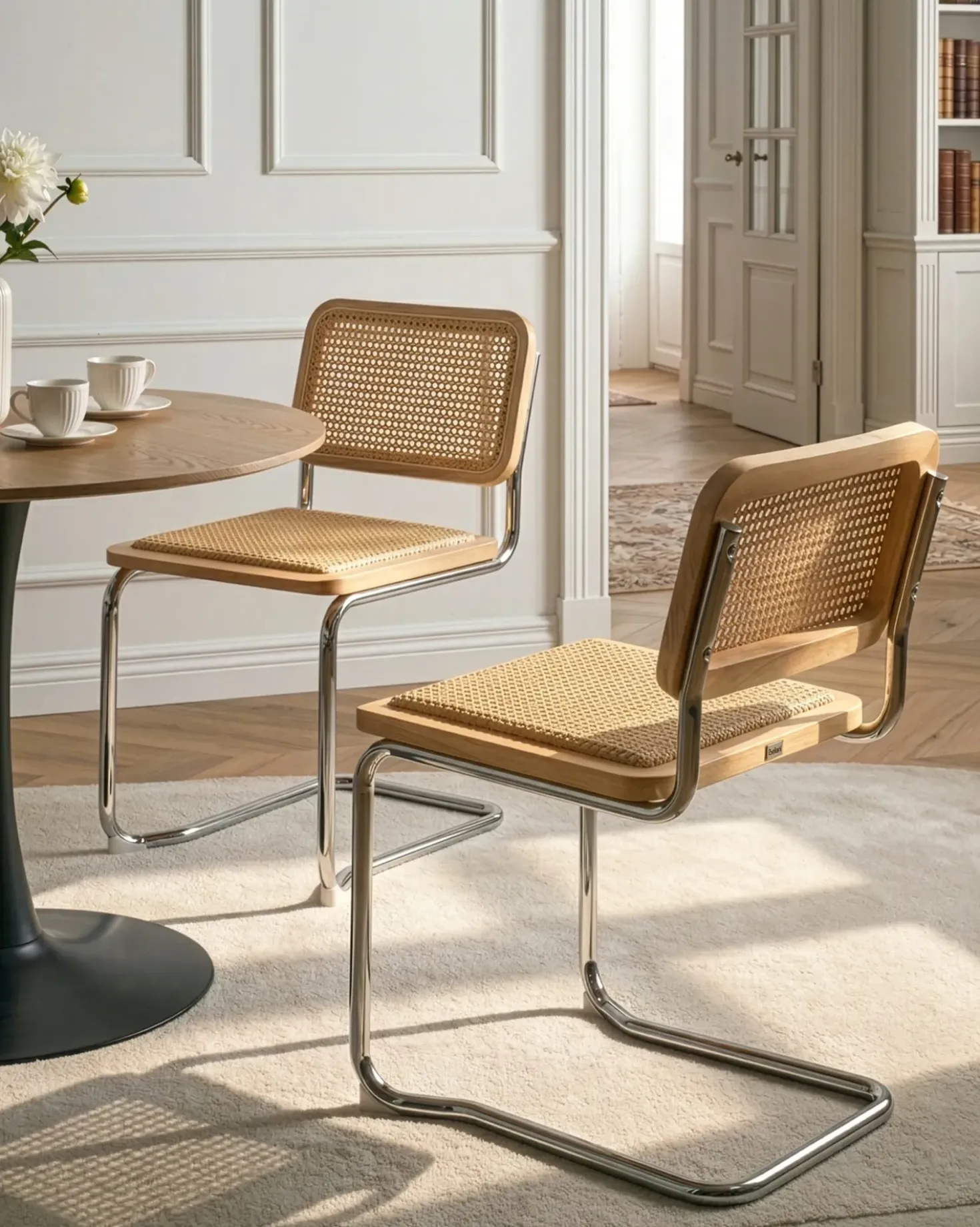 Set di 2 sedie da pranzo CORDOVA Rattan Marrone chiaro