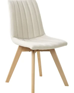 Set di 2 sedie da pranzo CALGARY Tessuto Bianco sporco