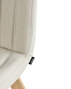 Set di 2 sedie da pranzo CALGARY Tessuto Bianco sporco