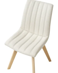 Set di 2 sedie da pranzo CALGARY Tessuto Bianco sporco