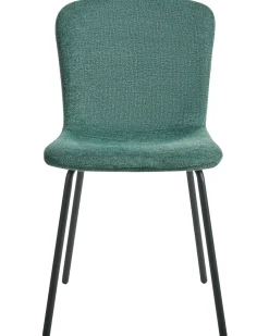 Set di 4 sedie da pranzo CALDWELL Tessuto Verde