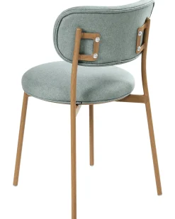 Set di 2 sedie da pranzo CASEY Tessuto Verde menta