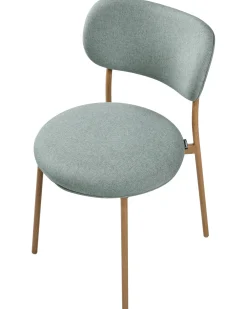 Set di 2 sedie da pranzo CASEY Tessuto Verde menta