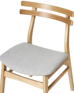Set di 2 sedie da pranzo CYNTHIANA Legno Marrone chiaro/Grigio