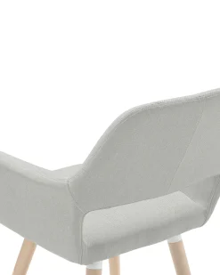 Set di 2 sedie da pranzo CHICAGO Tessuto Grigio chiaro