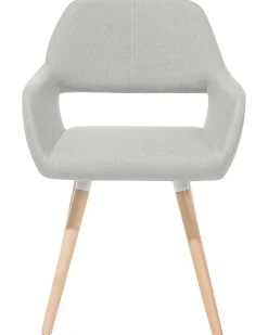 Set di 2 sedie da pranzo CHICAGO Tessuto Grigio chiaro