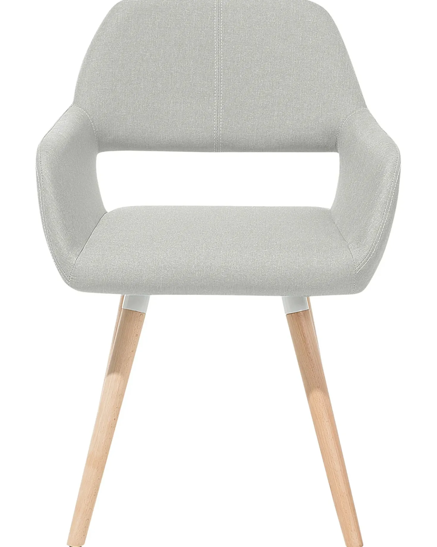 Set di 2 sedie da pranzo CHICAGO Tessuto Grigio chiaro