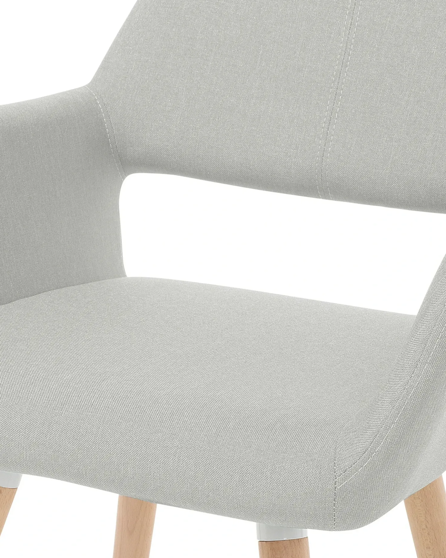 Set di 2 sedie da pranzo CHICAGO Tessuto Grigio chiaro