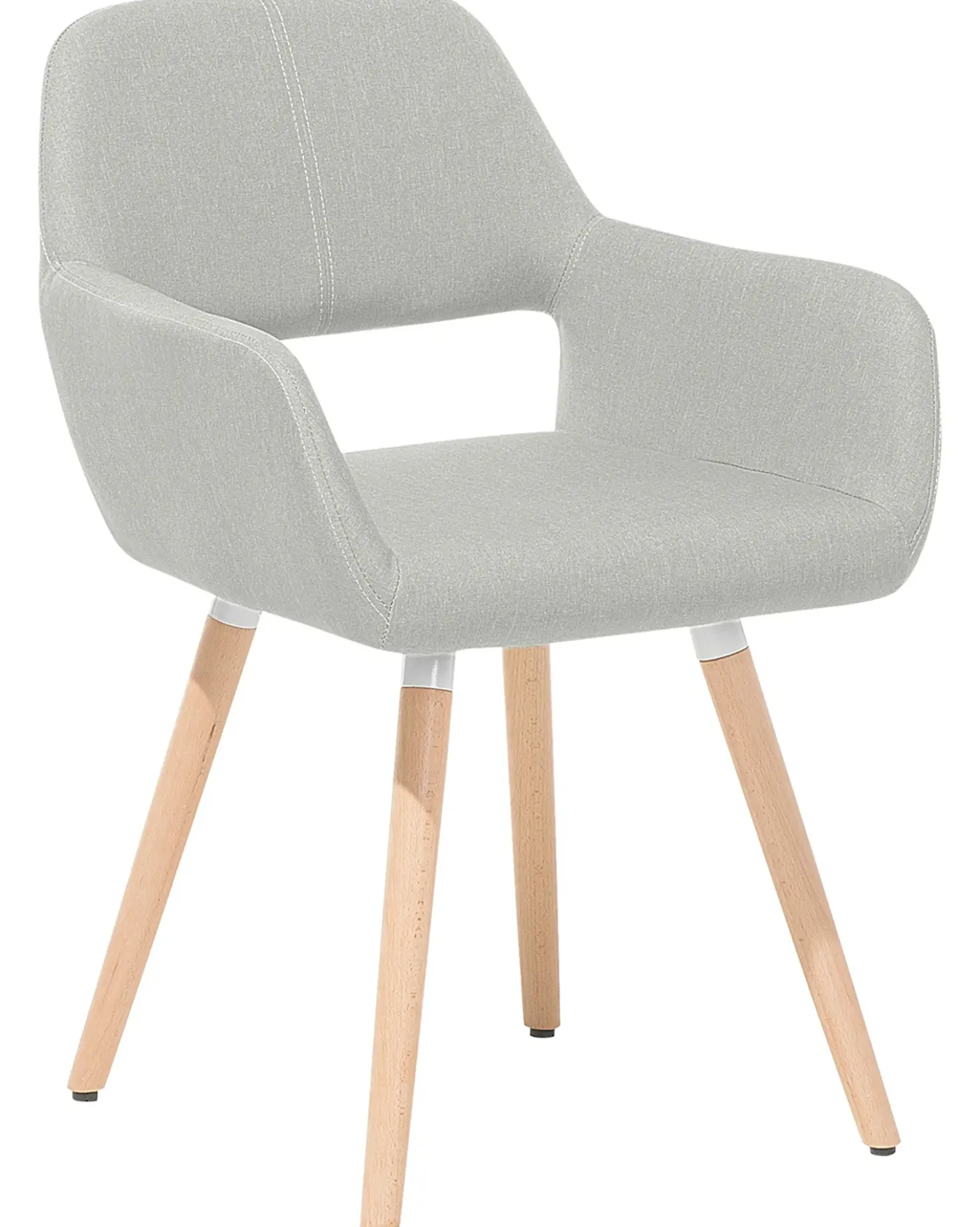 Set di 2 sedie da pranzo CHICAGO Tessuto Grigio chiaro